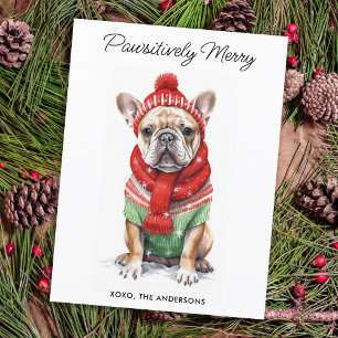 Cartão Postal De Festividades O Buldogue Francês Personalizou o Cachorro Durante