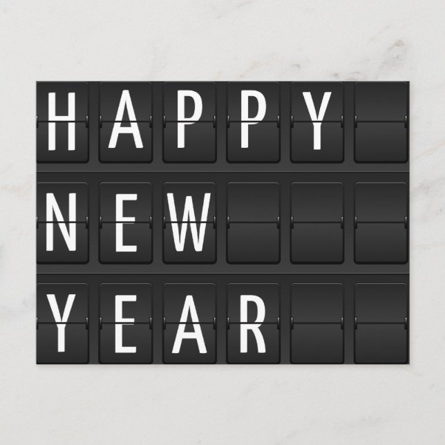 Cartão Postal De Festividades o feliz ano novo (Frente)