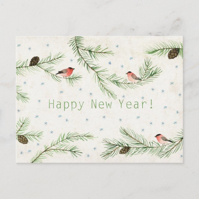 Cartão Postal De Festividades O feliz ano novo! (Frente)