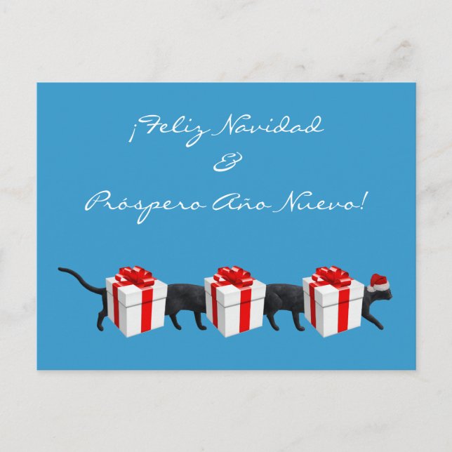 Cartão Postal De Festividades O Gato Mais Longo do Mundo (Frente)