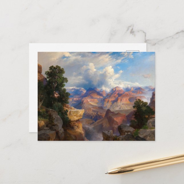 Cartão Postal De Festividades O Grand Canyon de Thomas Moran (Frente/Verso In Situ)