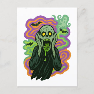 Cartão Postal De Festividades O Gritar - Cartoon Zombie