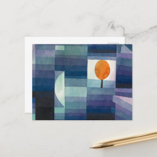 Cartão Postal De Festividades O Harbinger do outono de Paul Klee