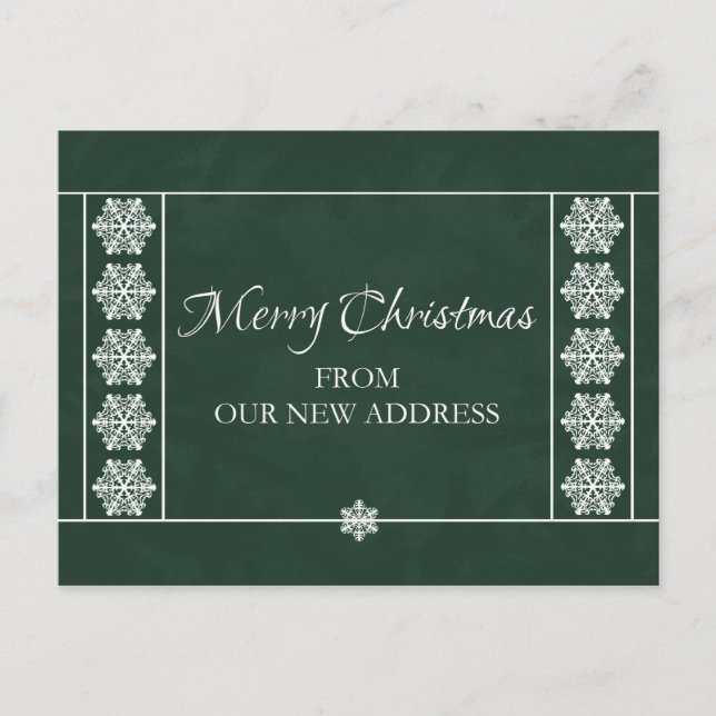 Cartão Postal De Festividades O Natal Do Nosso Novo Cartão De Endereço (Frente)