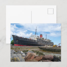 Cartão Postal De Festividades O Navio Abandonado TSS Duque de Lancaster
