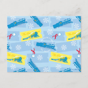 Cartão Postal De Festividades O Polar Express Comboio retrorreflector e Padrão