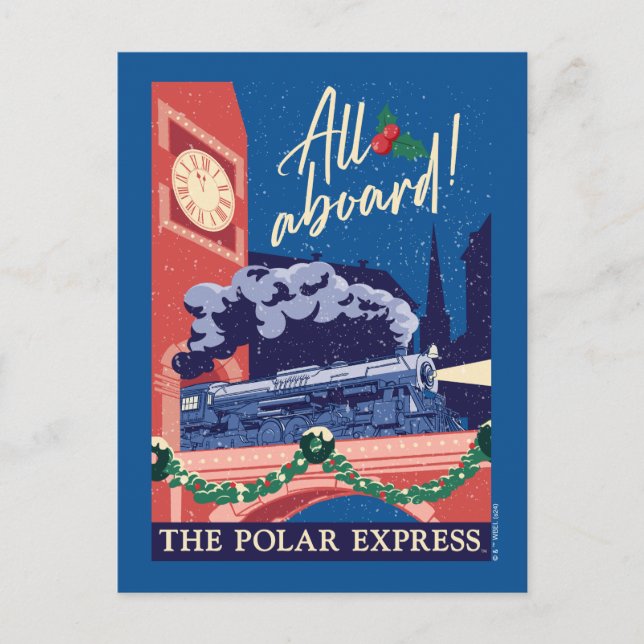 Cartão Postal De Festividades O Polar Express - Todos a Bordo! (Frente)