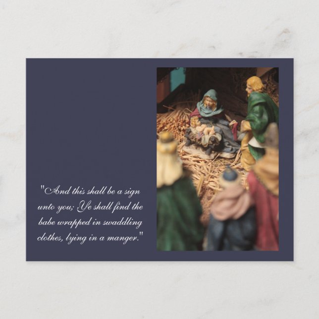 Cartão Postal De Festividades O Primeiro Natal (Frente)