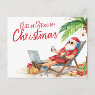 Cartão Postal De Festividades O Programador Online do Papai Noel Feliz Natal!