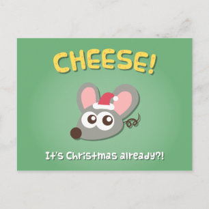 Cartão Postal De Festividades O Queijo De Mouse É Um Cartão-Postal De Humor De