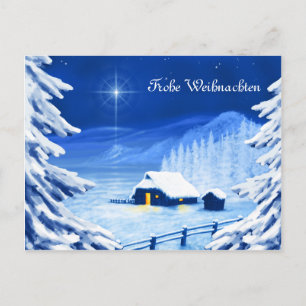 Cartão Postal De Festividades O refúgio sob a estrela de Natal