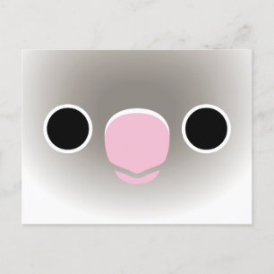 Cartão Postal De Festividades O rosto de um passarinho-mascarado azul-Pastel