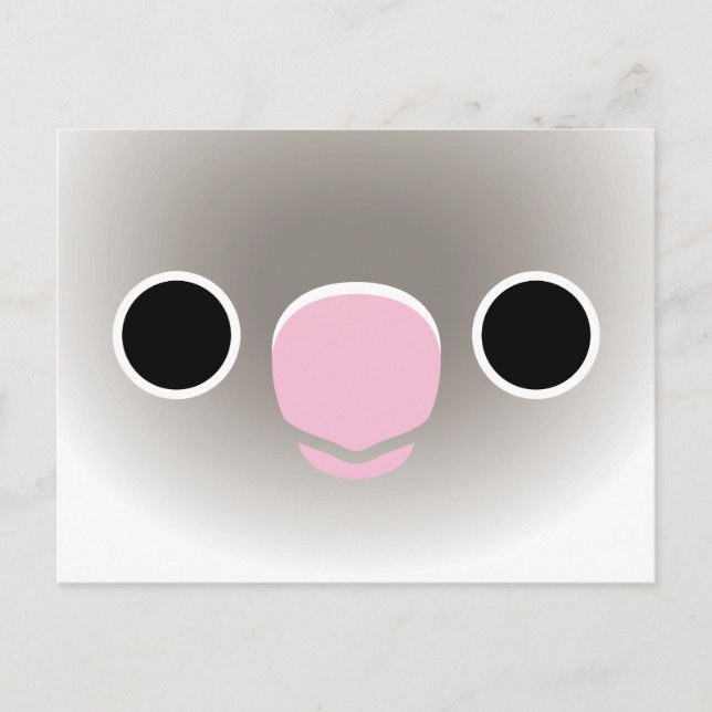 Cartão Postal De Festividades O rosto de um passarinho-mascarado azul-Pastel (Frente)