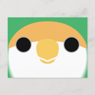 Cartão Postal De Festividades O rosto de um pombo verde-marinho