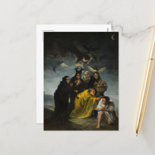 Cartão Postal De Festividades O Sabá das Bruxas, Las Brujas, por Francisco Goya
