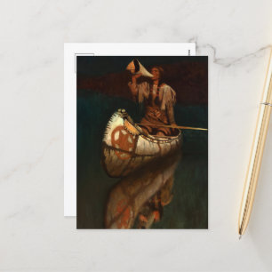 Cartão Postal De Festividades O sinal de Newell Convers Wyeth