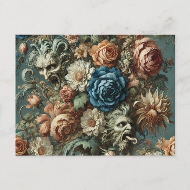 Cartão Postal De Festividades O sussurro que afiou a Faca - Gótico (Frente)