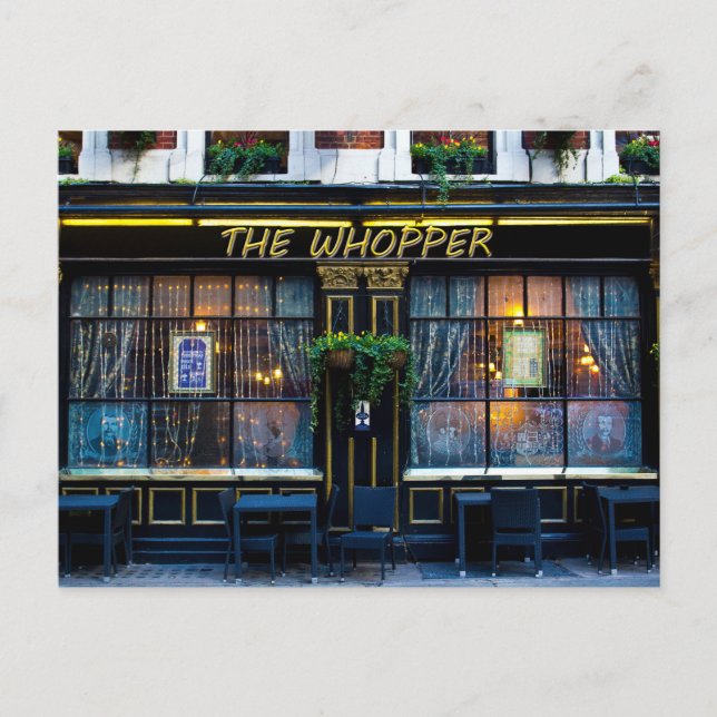 Cartão Postal De Festividades O Whopper Pub (Frente)