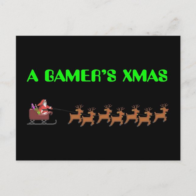 Cartão Postal De Festividades O Xmas de um Gamer (Frente)