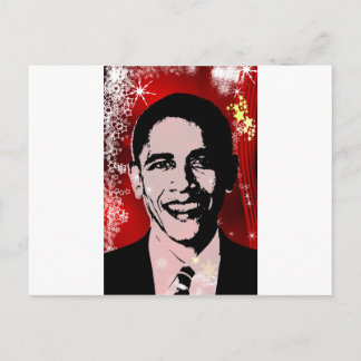 Cartão Postal De Festividades Obama Christmas