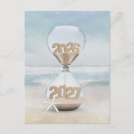 Cartão Postal De Festividades Obrigado 2027 Ano Novo Ampulheta