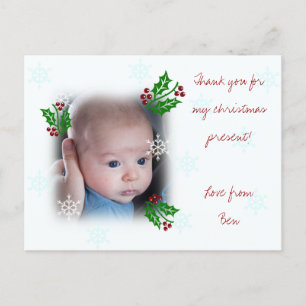 Cartão Postal De Festividades Obrigado Cartaz de Natal