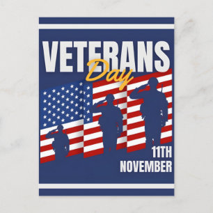 Cartão Postal De Festividades Obrigado pelo Seu Serviço: Dia dos Veteranos 2025