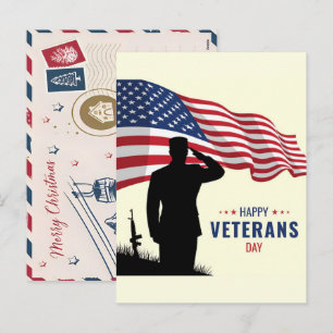 Cartão Postal De Festividades Obrigado pelo Seu Serviço: Dia dos Veteranos 2025