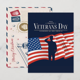 Cartão Postal De Festividades Obrigado pelo Seu Serviço: Dia dos Veteranos 2025