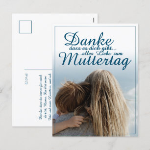 Cartão Postal De Festividades Obrigado por existir, Dia das Mães, Mãe & Filho
