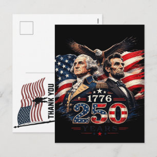 Cartão Postal De Festividades Obrigado Veteranos Bandeira Americana Dia da Memór