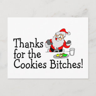 Cartão Postal De Festividades Obrigados Para Os Cookies