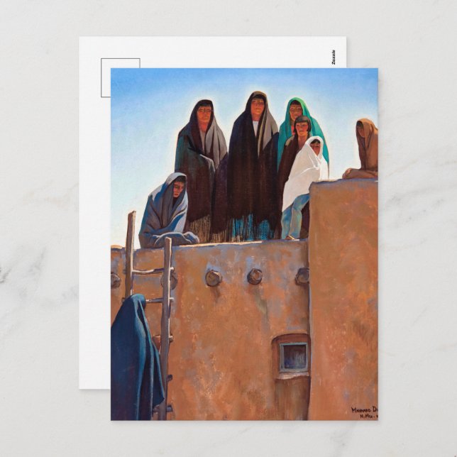 Cartão Postal De Festividades Observadores do Housetop por Maynard Dixon (Frente/Verso)