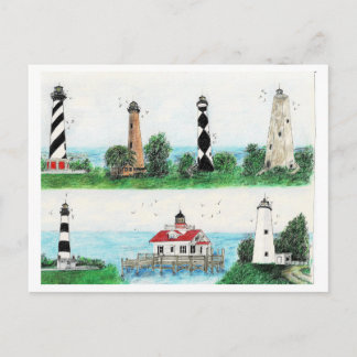 CARTÃO POSTAL DE FESTIVIDADES OBX LIGHTHOUSES MAGNET