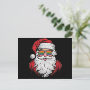 Cartão Postal De Festividades Óculos de Sol do Papai Noel Orgulho Natal Pijama X
