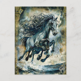 Cartão Postal De Festividades Odins Sleipnir, o Cavalo de Oito Pernas