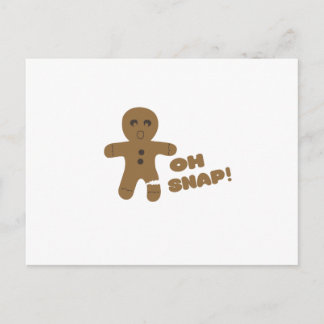 Cartão Postal De Festividades oh pressão, homem de pão-de-espécie, Feliz Natal