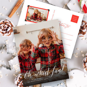 Cartão Postal De Festividades Oh Que Simples Script Simples Moderno Foto Minimal