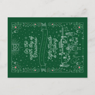 Cartão Postal De Festividades OITAVO DIA DE NATAL / Cartão de Natal