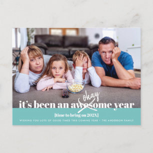 Cartão Postal De Festividades Ok, Turquesa de Fotografia Moderna Funerária de An