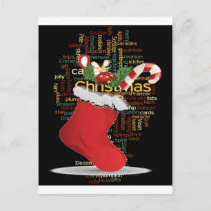 Cartão Postal De Festividades Olá! Feliz Natal GIFTS e um Feliz ano novo