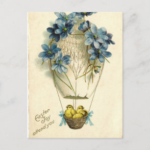 Cartão Postal De Festividades Old Antique Vintage Happy Easter wish greetings