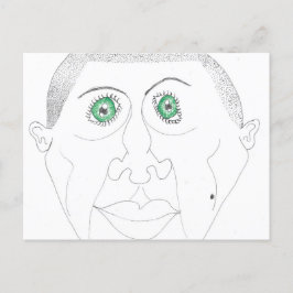 Cartão Postal De Festividades Olhos Verdes