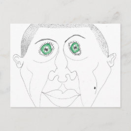 Cartão Postal De Festividades Olhos Verdes