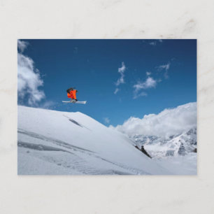 Cartão Postal De Festividades Olimpíadas de Inverno de 2026 Snowboarding Feminin