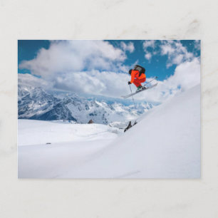 Cartão Postal De Festividades Olimpíadas de Inverno de 2026 Snowboarding Feminin