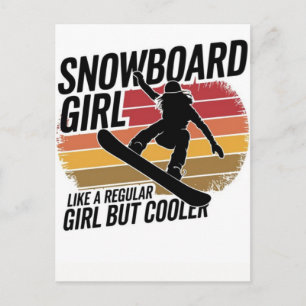 Cartão Postal De Festividades Olimpíadas de Inverno de 2026 Snowboarding Feminin