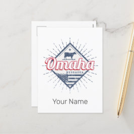 Cartão Postal De Festividades Omaha City Nebraska Estados Unidos Vintage EUA
