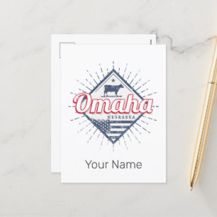 Cartão Postal De Festividades Omaha City Nebraska Estados Unidos Vintage EUA