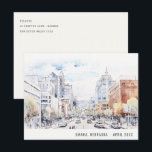 Cartão Postal De Festividades Omaha Nebraska Watercolor Landscape Travel<br><div class="desc">Omaha Nebraska,  USA Watercolor Landscape Watercolor Landscape Wedding,  If you need any further customization please feel free to email me on yellowfebstudio@gmail.com. or message via Zazzle.</div>